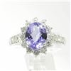 Image 4 : 2.12 ctw Tanzanite and Diamond Ring - 14KT White Gold