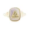 Image 2 : Job's Daughter Mother of Pearl Ring - 10KT Yellow Gold