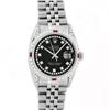 Image 2 : Rolex Mens Stainless Steel Diamond Lugs & Ruby Datejust Wristwatch With Rolex Bo