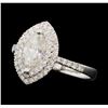 Image 1 : 1.55 ctw Diamond Ring - 18KT White Gold
