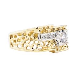 0.32 ctw Diamond Ring - 14KT Yellow And White Gold