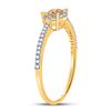 Image 3 : 1/3 CTW Round Brown Diamond Solitaire Bridal Wedding Engagement Ring 10kt Yellow Gold - REF-16A8N