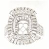Image 1 : 1.44 CTW Diamond Semi Mount Ring 14K White Gold - REF-158M3F