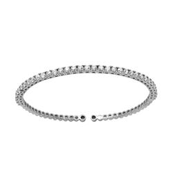 4.32 CTW Diamond Bangle 18K White Gold - REF-370H9M