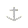 Image 1 : 1/4 CTW Round Diamond Anchor Nautical Pendant 14kt White Gold - REF-15N5Y