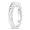 Image 3 : 1/2 CTW Round Channel-set Diamond Wedding Ring 14kt White Gold - REF-50W4F