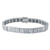 Image 1 : 7.58 CTW Princess Diamond Bracelet 14K White Gold - REF-804H2M