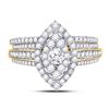 Image 2 : 1 CTW Round Diamond Bridal Wedding Engagement Ring 14kt Yellow Gold - REF-101T9K