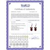 Image 2 : Genuine 13 ctw Garnet Earrings 14KT White Gold - REF-71K8V