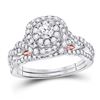 Image 1 : 1 CTW Round Diamond Bridal Wedding Engagement Ring 14kt Two-tone Gold - REF-105K5R