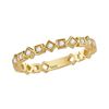 Image 1 : 1/10 CTW Round Diamond Squares Stackable Ring 10kt Yellow Gold - REF-13R2H