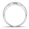 Image 3 : 1/2 CTW Round Diamond Cluster Bridal Wedding Engagement Ring 10kt White Gold - REF-45N3Y