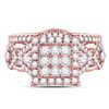 Image 2 : 1 & 1/4 CTW Round Diamond Bridal Wedding Engagement Ring 14kt Rose Gold - REF-107T9K