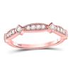 Image 1 : 1/4 CTW Round Diamond Milgrain Ring 10kt Rose Gold - REF-24A3N