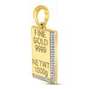 Image 2 : 3/8 CTW Bar Charm Pendant 10kt Yellow Gold - REF-45T3K
