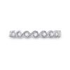 Image 2 : 1/6 CTW Round Diamond Stackable Ring 10kt White Gold - REF-14F4M
