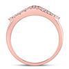 Image 3 : 3/8 CTW Round Diamond Modern Anniversary Ring 14kt Rose Gold - REF-37Y5X