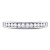 Image 2 : 1/4 CTW Round Diamond Wedding Channel Set Ring 14kt White Gold - REF-25A5N