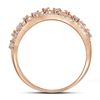 Image 2 : 1/2 CTW Round Diamond Roped Woven Ring 10kt Rose Gold - REF-35K9R