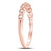 Image 3 : 1/10 CTW Round Diamond Stackable Ring 10kt Rose Gold - REF-11H9W