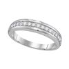 Image 2 : 1 & 1/5 CTW His & Hers Round Diamond Cluster Matching Bridal Wedding Ring 10kt White Gold - REF-69H6