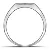 Image 2 : 1 CTW Mens Round Black Color Enhanced Diamond Wedding Ring 10kt White Gold - REF-27K3R