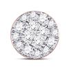 Image 1 : 1/4 CTW Princess Round Diamond Cluster Pendant 14kt Rose Gold - REF-18M3A
