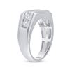 Image 3 : 1 CTW Mens Round Diamond Flat Top Ring 10kt White Gold - REF-71F9M
