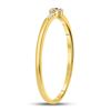 Image 3 : 1/20 CTW Round Ruby Diamond Stackable Ring 10kt Yellow Gold - REF-8H4W
