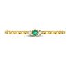 Image 2 : 0.03 CTW Round Emerald Solitaire Diamond-accent Stackable Ring 10kt Yellow Gold - REF-5N9Y