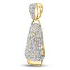 Image 2 : 1 CTW Mens Round Diamond Barber Clipper Trimmer Charm Pendant 10kt Yellow Gold - REF-57M3A