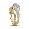 Image 3 : 1/2 CTW Round Diamond Bridal Wedding Engagement Ring 14kt Yellow Gold - REF-57Y5X
