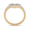 Image 3 : 1/5 CTW Round Diamond Heart Ring 10kt Yellow Gold - REF-11W9F