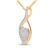 Image 2 : 1/10 CTW Round Diamond Heart Pendant 10kt Yellow Gold - REF-7X5T