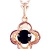 Image 1 : Genuine 0.50 ctw Black Diamond Necklace 14KT Rose Gold - REF-51X5M