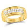 Image 3 : 1 CTW His & Hers Round Diamond Solitaire Matching Bridal Wedding Ring 10kt Yellow Gold - REF-77T9K