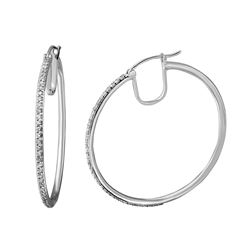 1.04 CTW Diamond Earrings 14K White Gold - REF-99H4M