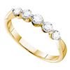 Image 1 : 1/2 CTW Round Diamond 5-stone Fashion Ring 14kt Yellow Gold - REF-47K9R