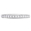 Image 2 : 1/4 CTW Round Diamond Machine-set Wedding Ring 14kt White Gold - REF-30K3R