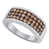 Image 1 : 1 CTW Round Brown Diamond Ring 14kt White Gold - REF-54W3F