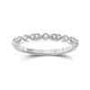 Image 1 : 1/8 CTW Round Diamond Stackable Ring 10kt White Gold - REF-14X4T