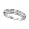 Image 2 : 1/2 CTW His & Hers Round Diamond Cluster Matching Bridal Wedding Ring 10kt White Gold - REF-51T5K