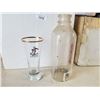 Image 2 : 2 BOXES OF VINTAGE MILK BOTTLES AND BEER PINT GLASSES