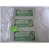 Image 1 : 3 1967 CANADIAN CENTENNIAL MINT 1 DOLLAR BILLS