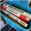Image 2 : TOTE W/ VINTAGE BOARD GAMES INCLUDING CANADIAN MONOPOLY