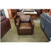 Image 2 : MITCHELL GOLD DOWN-FILLED FULL GRAIN LEATHER ARM CHAIR
