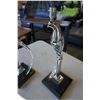 Image 2 : PAIR OF MARBLE BASE CANDLE STANDS