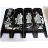 Image 2 : 80 INCH SILK ART, MINI EASTERN 4 PANEL ROOM DIVIDER AND FIGURES