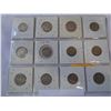 Image 8 : 12 DIFFERNT USA INDIAN HEAD/BUFFALO NICKELS 1920-1937