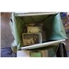 Image 2 : RARE VINTAGE STEPHENS BIRMINGHAM PRODUCTS SHORE FISHING BENCH SOTAGE BAG, AND ROD STAND CARRY CASE, 